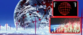 Quizá esté demás aclarar, pero esta escena es obvia referencia a los eventos de The End of Evangelion