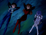 Evangelion Episodio 11 Pilotos juntos