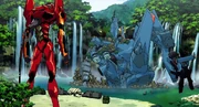 Le T-Shinden-T écrasé aux chutes de Shiraito
