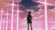 Mari watching the crosses in the preview of Evangelion 2.0 [RB1]