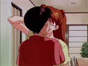 Asuka embrasse Shinji