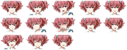 All of Kotone's uniform outfit cutscene sprites.