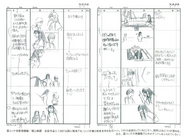 Sketch drawings of an unused scene from Evangelion 2.0 depicting Mari and Shinji