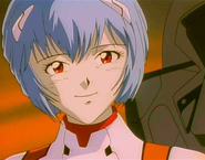 Rei smiling at Shinji in Episode 06