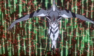 A Mass Production Evangelion floating during the Third Impact