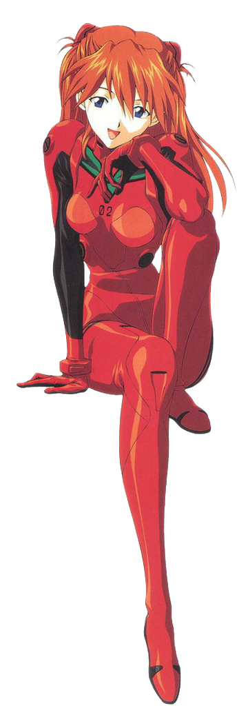 Asuka SoryuPlugsuit female anime character wearing orange suit  transparent background PNG clipart  HiClipart