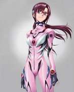 Artwork of Mari in her pink plugsuit