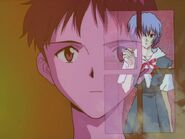 Shinji y Rei en el opening