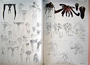 Artbook que muestra formas alternativas de Zeruel pensadas durante la producción de la película.