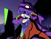 Unit-01 in Berserk mode.