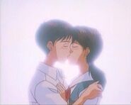 Hikari and Shinji in Neon Genesis Evangelion (Sega Saturn).
