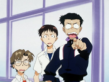 Shinji with Toji and Kensuke (NGE)