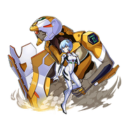 Rei x Unit-00 as seen in Unison League collaboration.