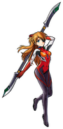 Halberd Asuka Langley as seen in Unison League collaboration.