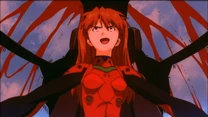 Asuka after incapacitating the first Mass Production Evangelion