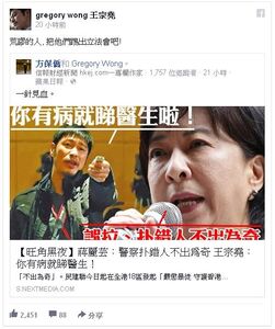 王宗堯fb專頁截圖