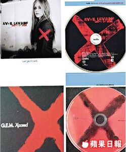 圖片上部份是Avril Lavigne的《 Under My Skin》，下部份是G.E.M.的《 Xposed》