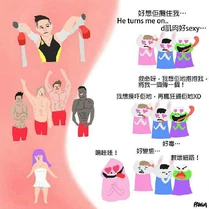 港女：女性看猛男=正常欣賞；男性看美女=下流賤格