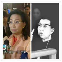 梁太和江青的對比圖