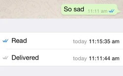 長按你發出之訊息，點選「Info」，對方閱讀訊息時間都一清二楚。