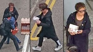 一名黑衣女子被清楚拍得取走兩磚現鈔，照片在瘋傳後她向警方交回200萬