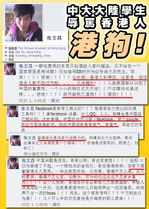 「朗思」將中大大陸生辱罵港人的留言製成組圖，引來網民激烈反響