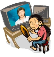 港女模擬圖，形容港女極度注重外表，常自慚形穢