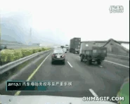 Truck-hitting-car-china