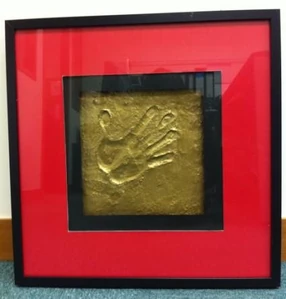 ((珍藏)) 李克勤手印 連框