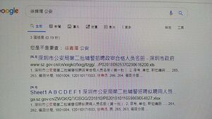 網民將男子名字與「公安」於Google搜尋有所發現