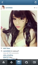 謝芷蕙上載至Instagram的照片，懷疑露點