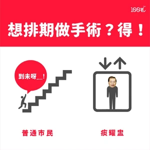 網媒100毛fb專頁製圖，反映網民對事件的不滿