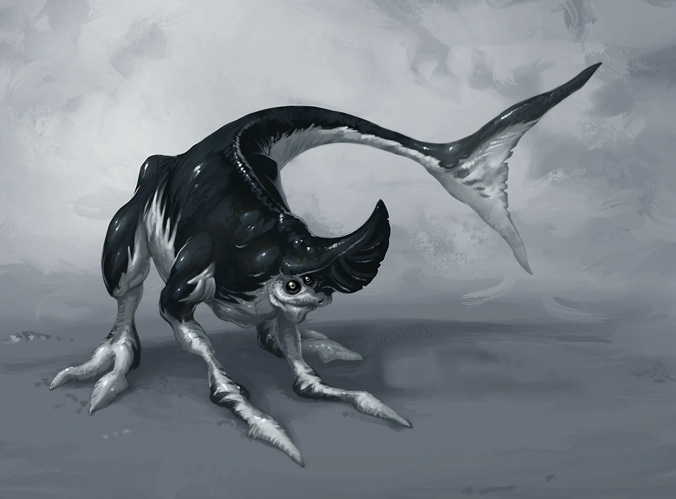 плохое существо. плохое существо. фэнтези животные. шелхабирон демон лев-змея. мистические существа.