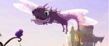A fire-breathing dragonfly in the animation