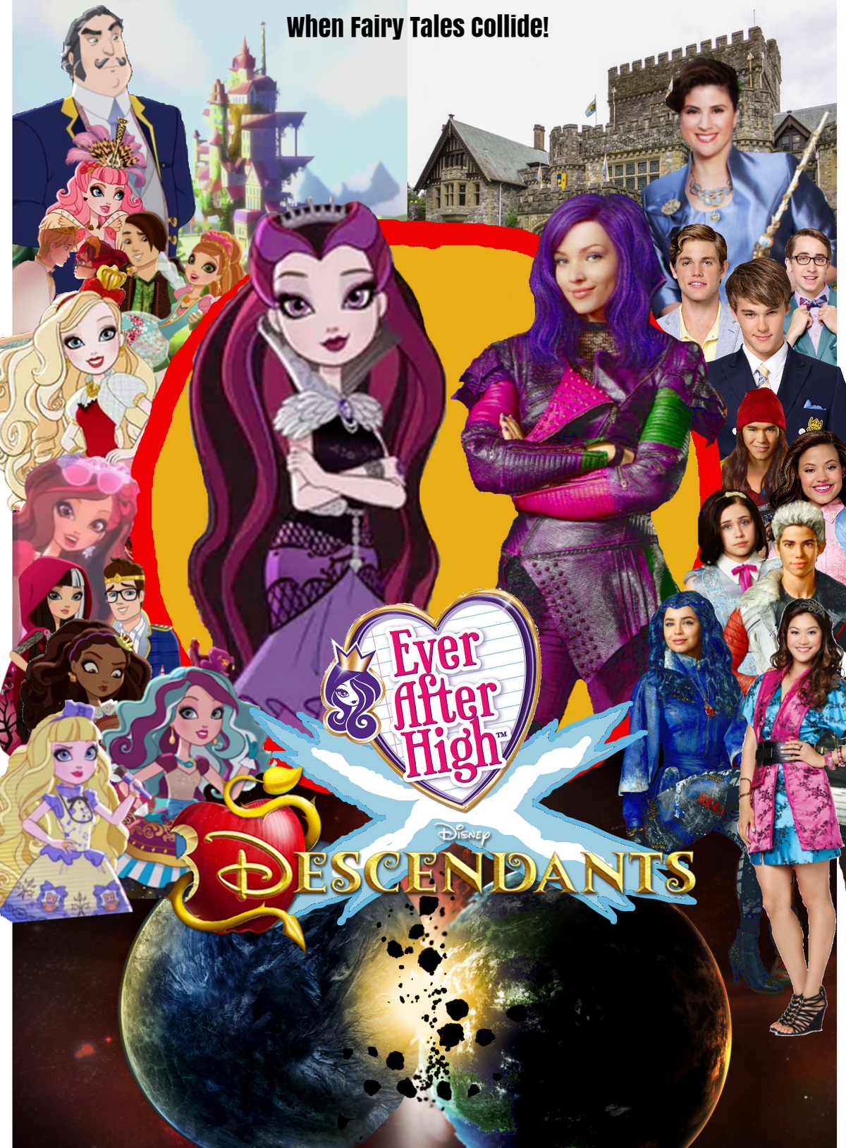 EVER AFTER HIGH VS DESCENDANTS DOLLS ! With their Disney character