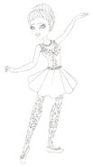 Fay's Budget Ballet outfit WIP sketch
