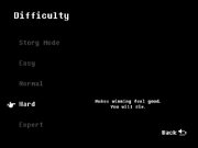Screenshot Hard Difficulty Option