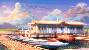 Ext boathouse sunset