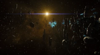 Vertical asteroids indicate a high probability of fuel deposits in the area.