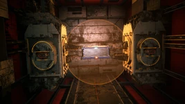 Room with Secured Container above station