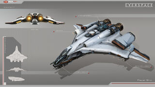 Colonial Interceptor ship concept art.