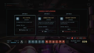 Ship upgrade UI
