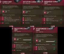 Crafted Cargo Unit prefix comparison