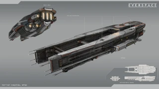 Concept art of the Colonial Warship