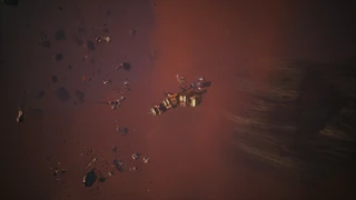 Crashed Ship with Secured Container