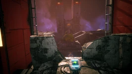 Button to open Room with Secured Container above station