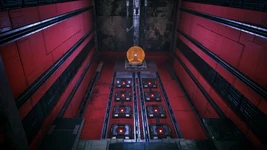 Room with shielded Sphere Dispenser