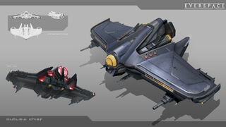 Concept art for the Outlaw Bomber, originally called the Outlaw Chief.