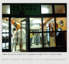 Damsel passing the boys at Hoagie Haven.