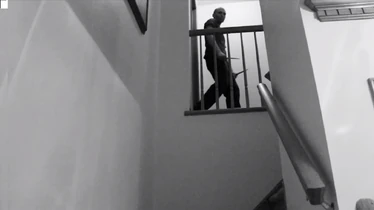 A black and white screenshot of Alex from the video 'Next'